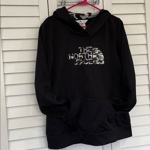 NORTH FACE• Black Camo Hoodie Sweatshirt•Sz XL